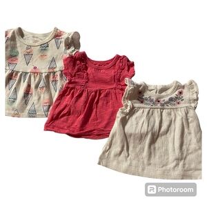 Cat & Jack Just for You Carter’s Bodysuits Infant Girls 0-3 Months Dress Shirts